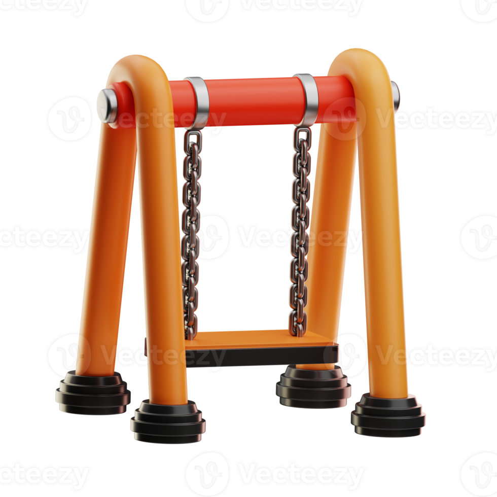 Swing playground object illustration 3d png