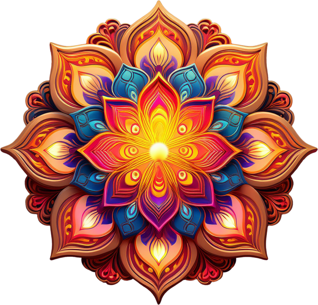 Diwlai rongoli light design png