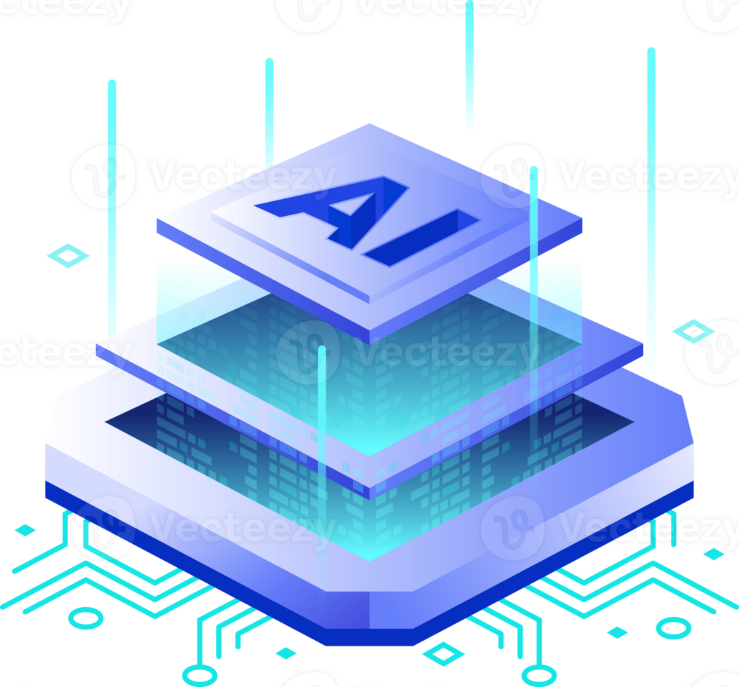 Artificial Intelligence AI Chip Technology clipart png