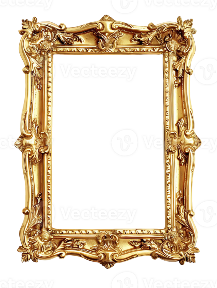 Vintage Golden Frame for Photos and Art png