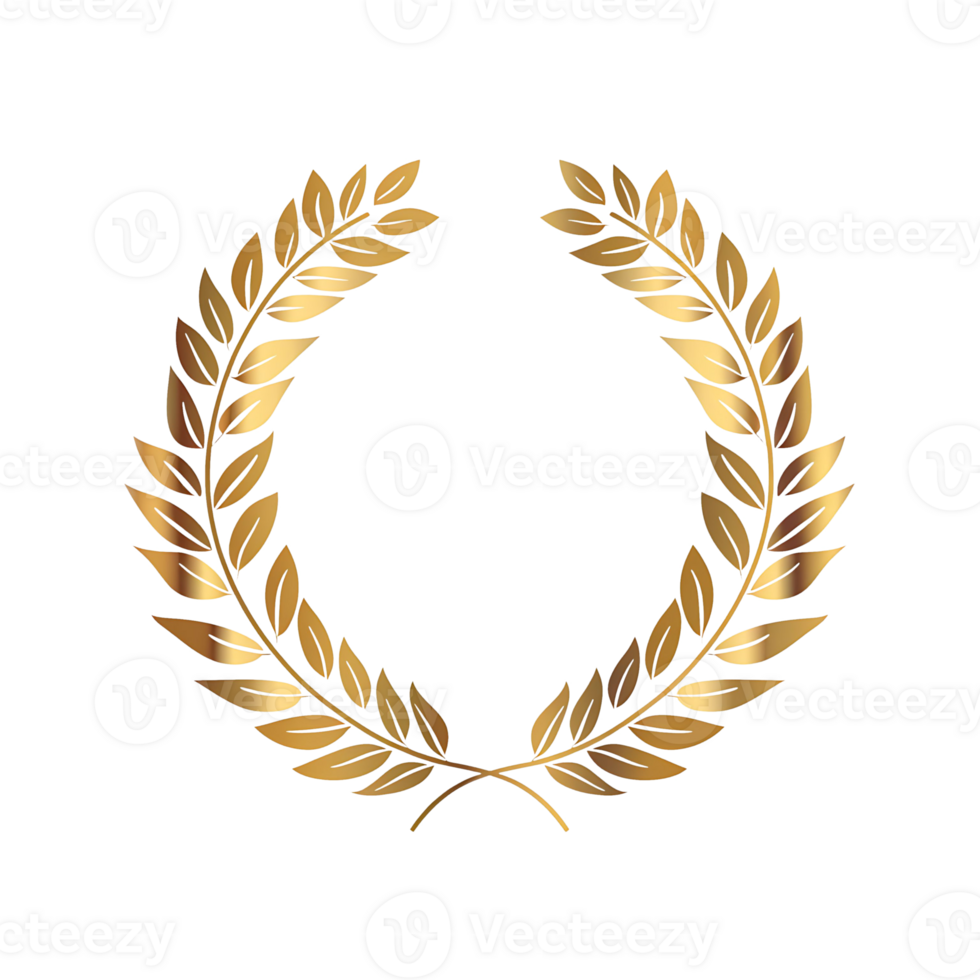 Transparent Winner Icon with Gold Wreath Ornament png