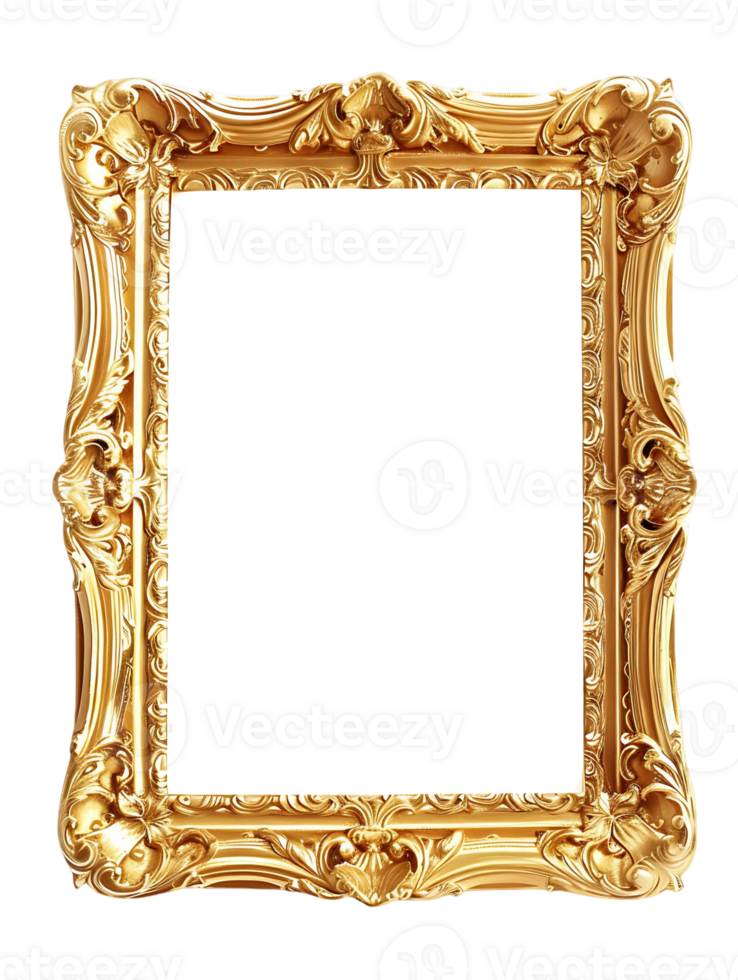 Transparent Background Antique Gilded Frame png