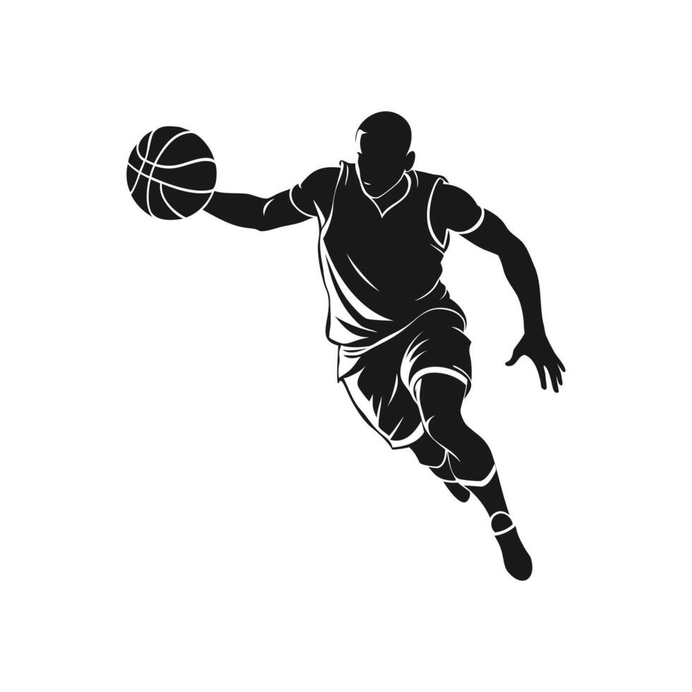 Basketball player silhouette vector