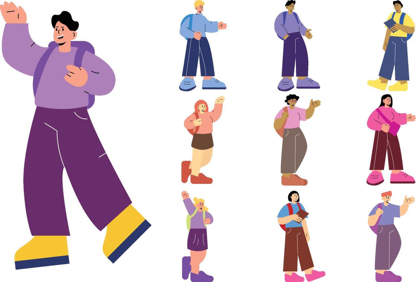 Student Character Illustration vector