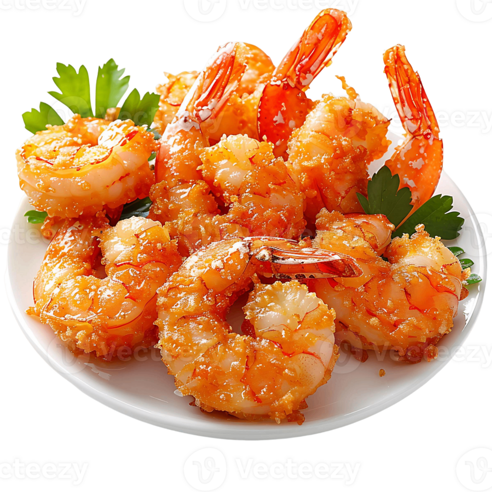 Stunning Butterfly Shrimps or Fried Prawns That Look Delicious Isolated on Transparent Background for Visual Effects png