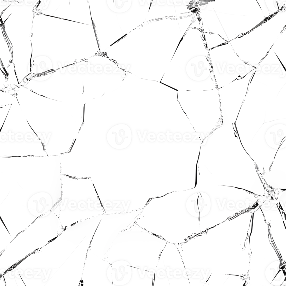 High Quality Glass Cracks Pattern on Transparent Background png