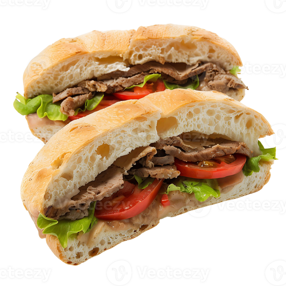 Realistic Mexican Tortas Isolated on transparent Background png