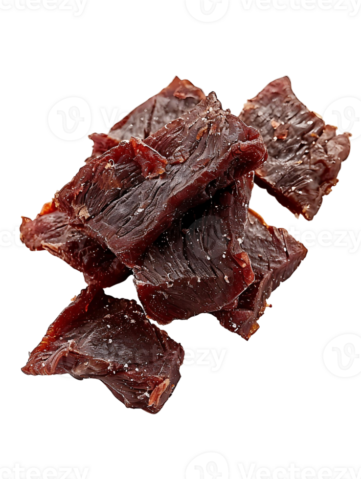 Beef Jerky Isolated on Transparent Background for Food Packaging Designs png