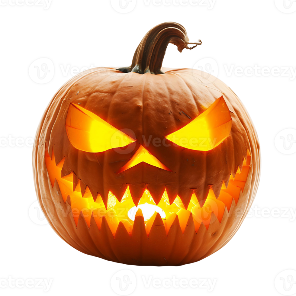 Premium Halloween Pumpkin Isolated on Transparent Background png