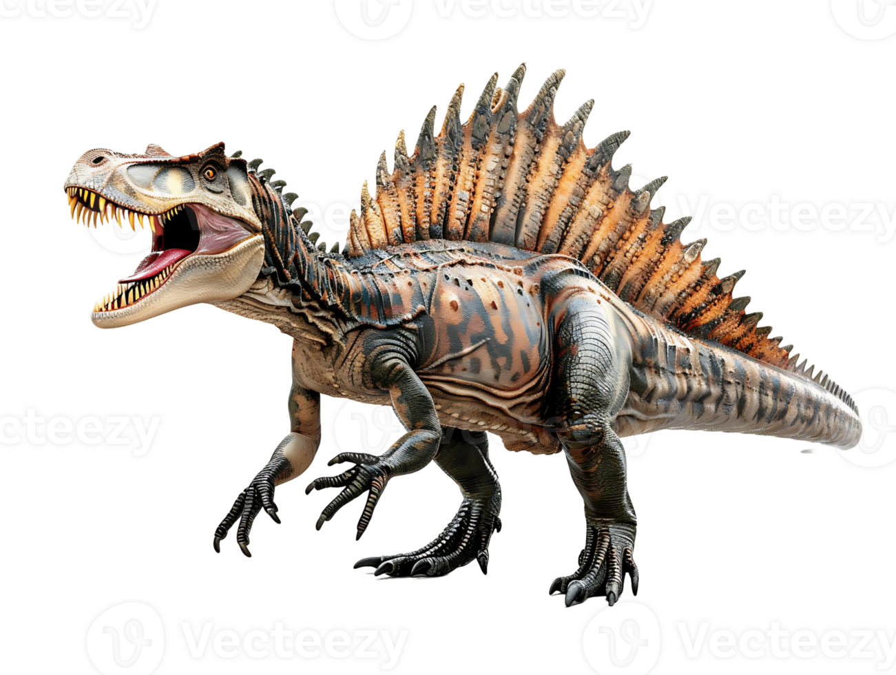 Detailed Spinosaurus Dinosaur Isolated on Transparent Background for Creative Projects png