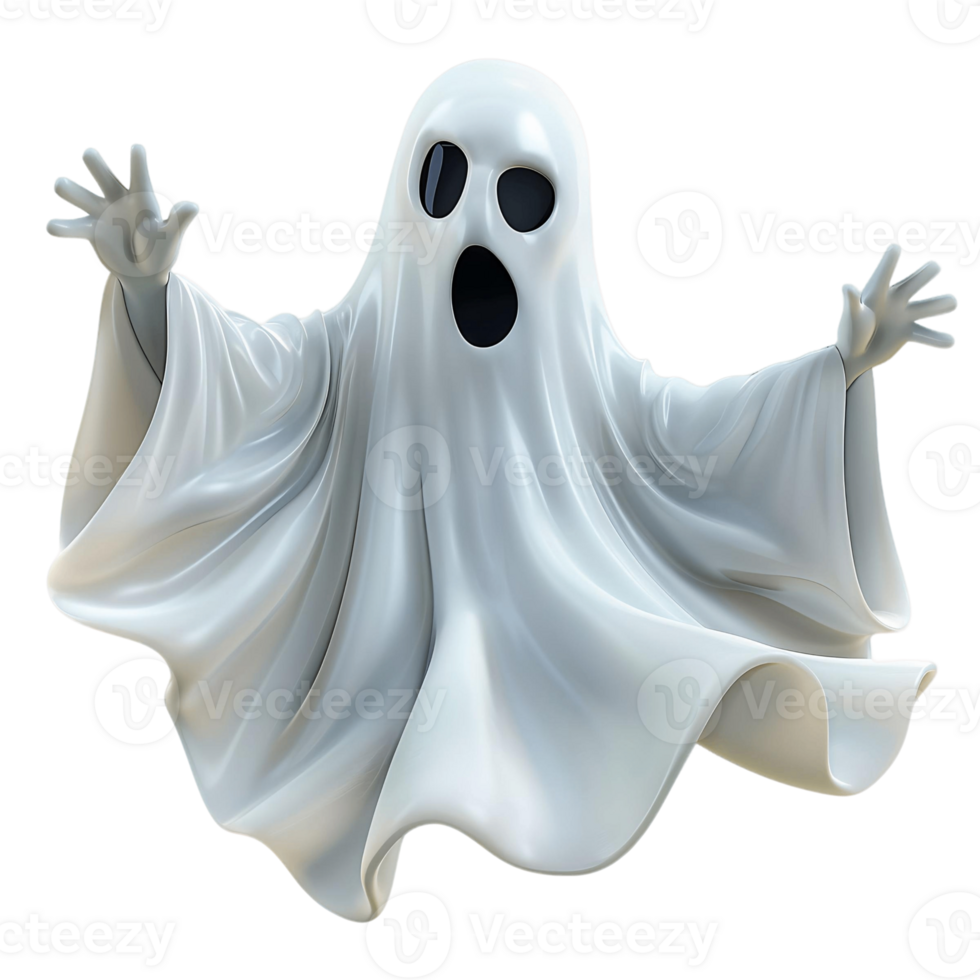 Stunning Flying Spooky Ghost Isolated Image png