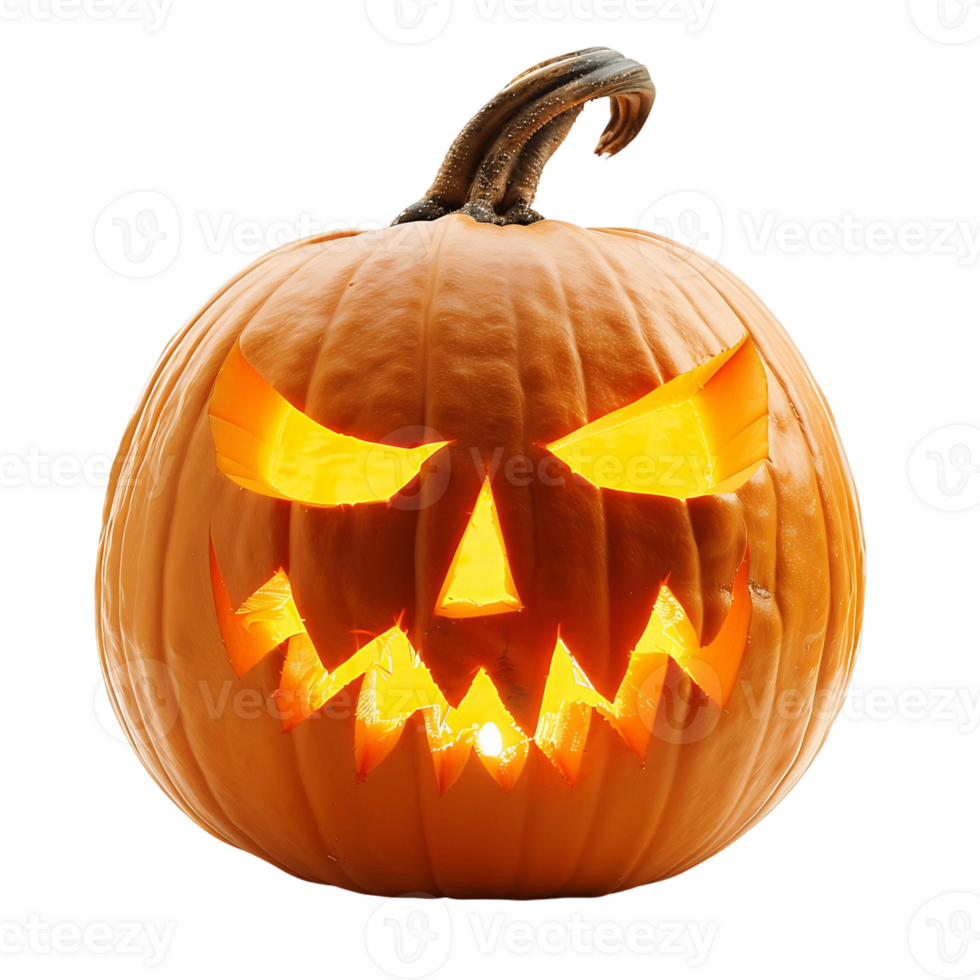 Halloween Pumpkin Isolated on Transparent Background Ready for Use png