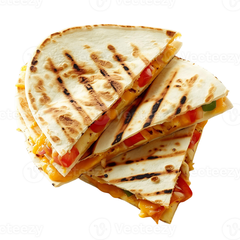 Realistic Quesadilla Isolated on Transparent Background png