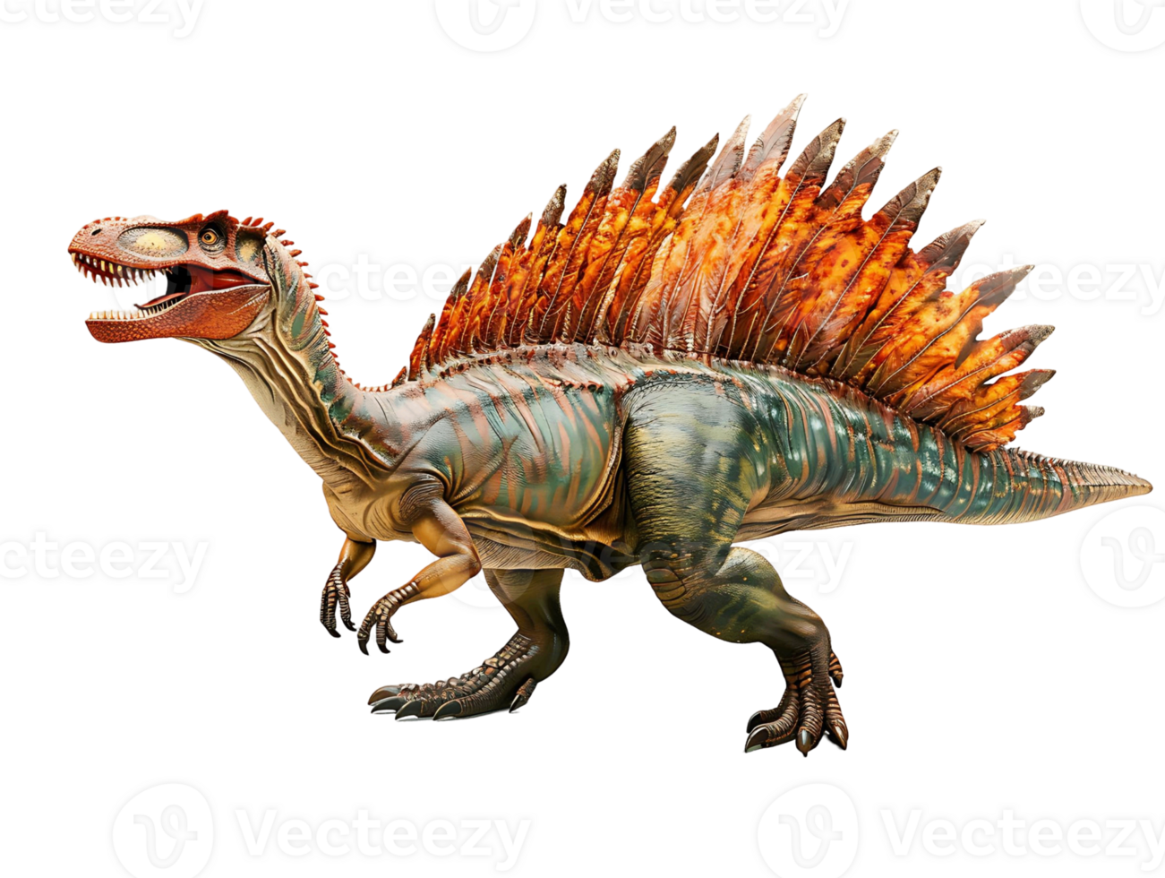 High Quality Spinosaurus Dinosaur Isolated on Transparent Background for Paleontology Projects png