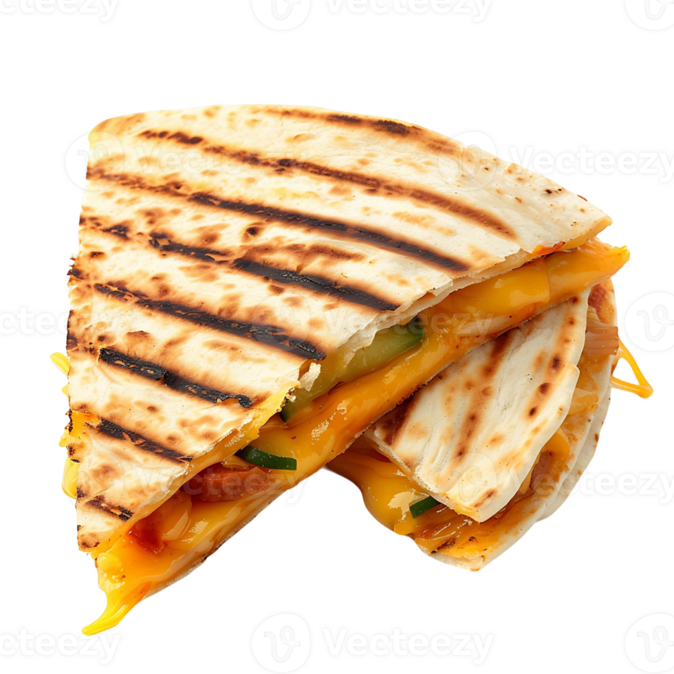 High Quality Quesadilla Isolated on Transparent Background png