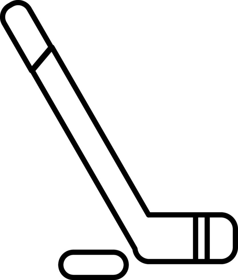 Rounded Editable stroke Ice Hockey Icon vector