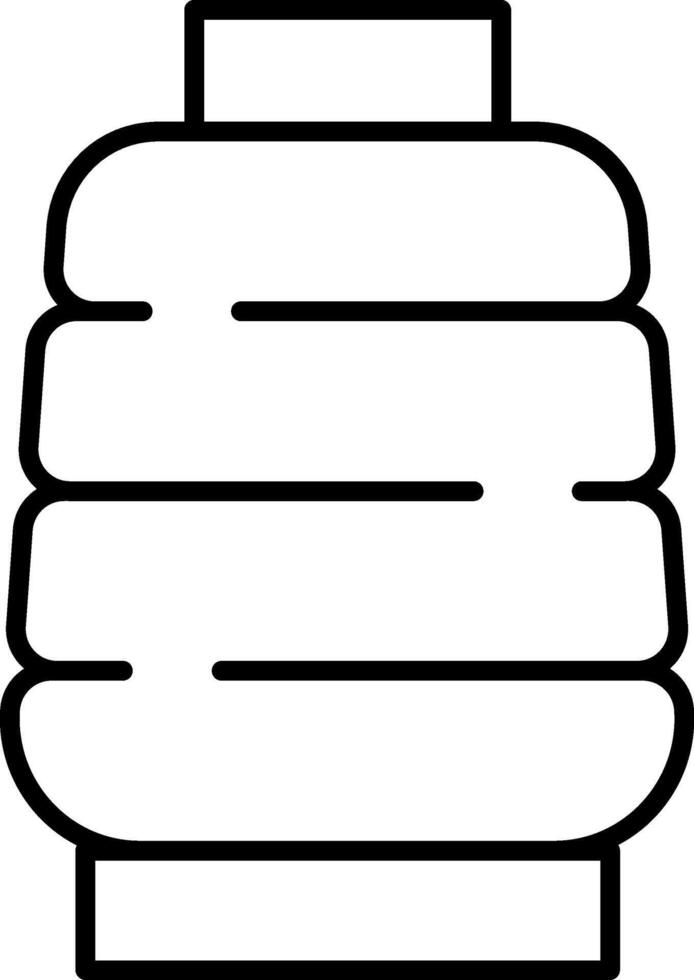 Rounded Editable stroke Electric Heater Icon vector