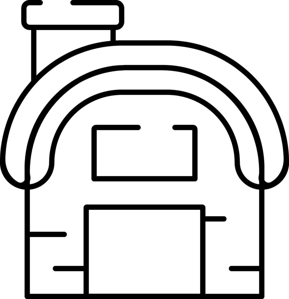 Rounded Editable stroke House Icon 1 vector