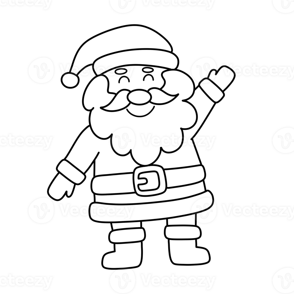 Santa Cross Illustration coloring png