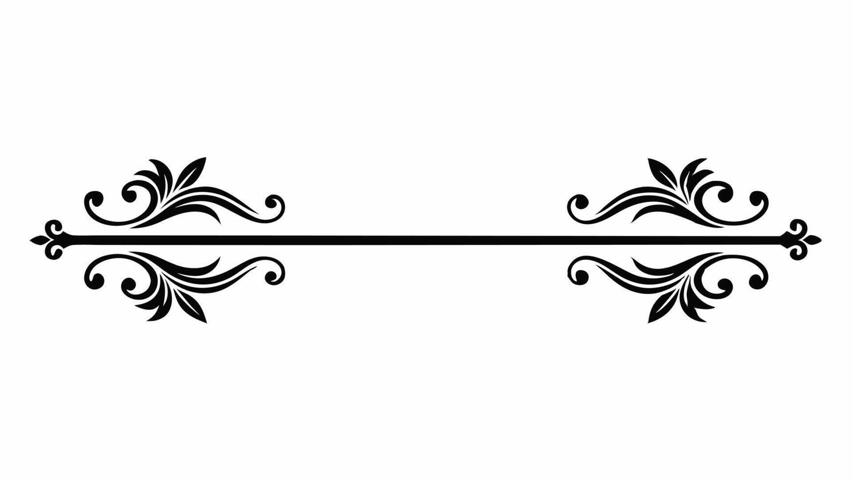 a black and white illustration of two ornate frames vector