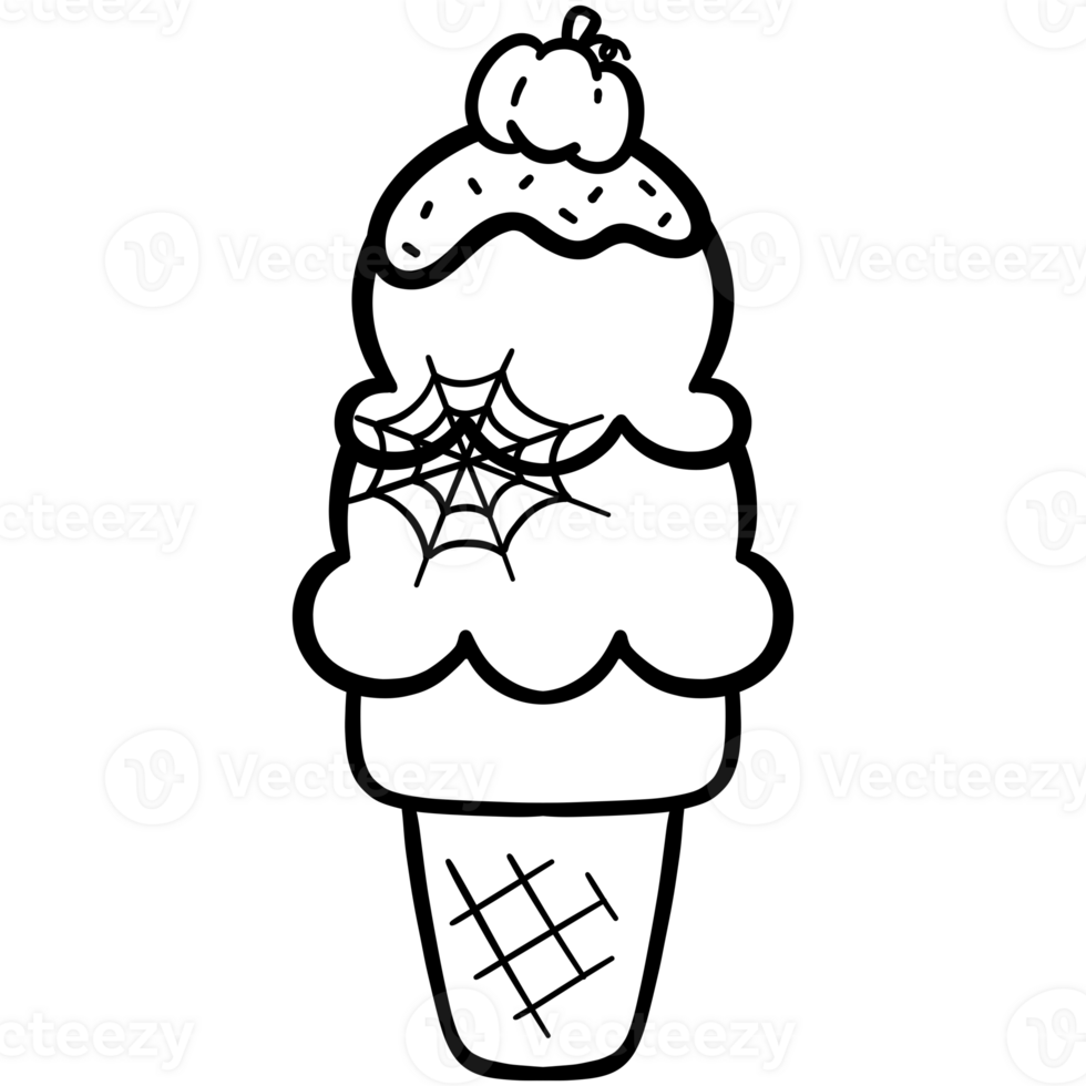 Halloween ice cream cone png