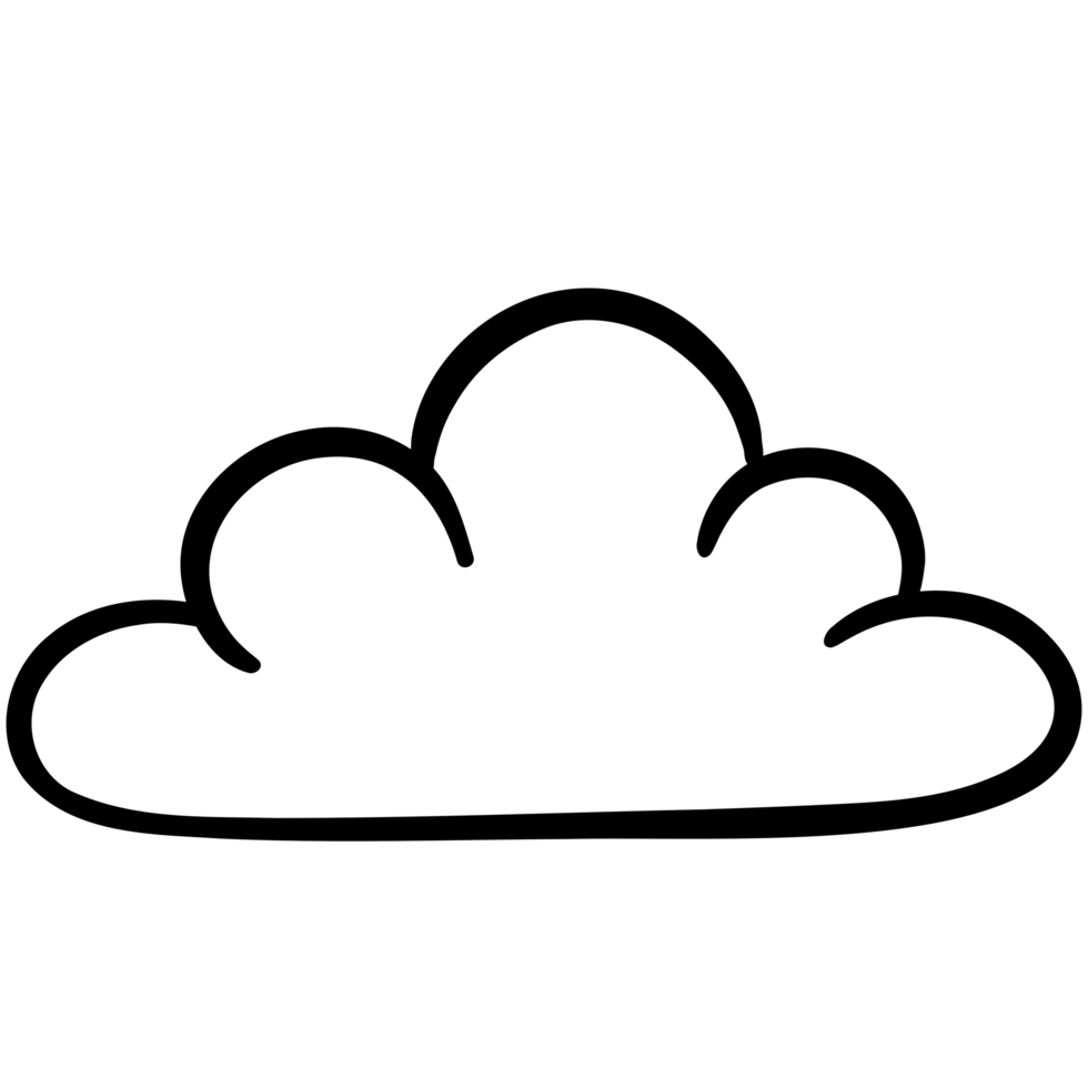 Black line cloud png
