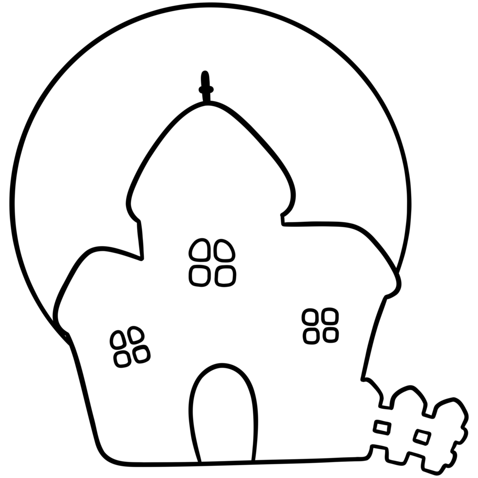 Witch house doodle png