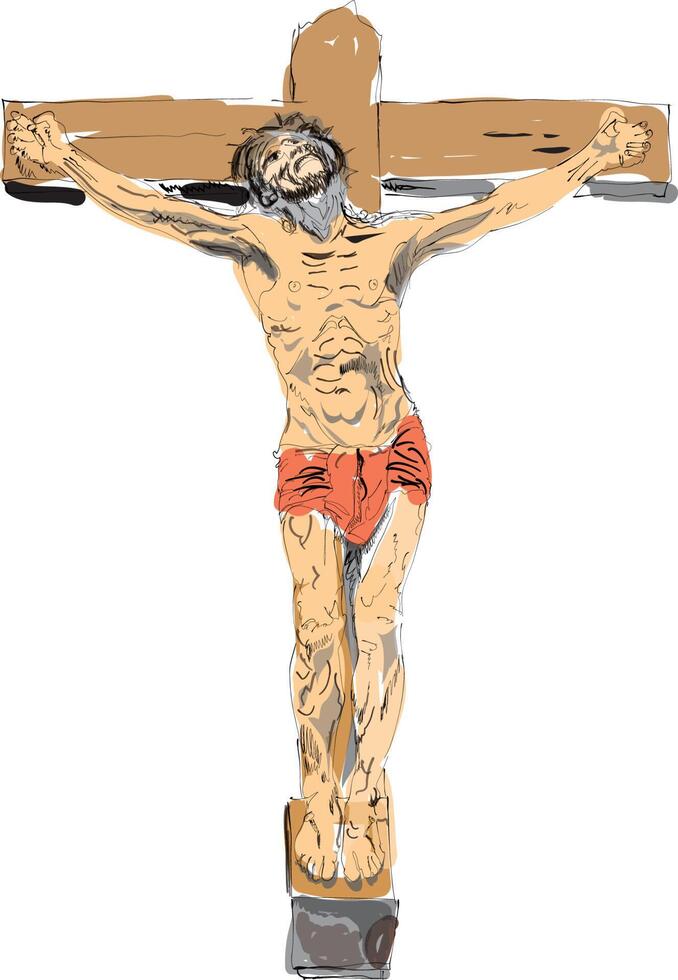 Jesus on the cross vector