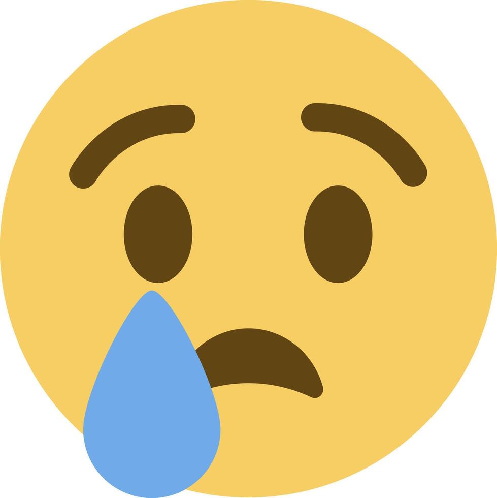 Sad emoji face vector