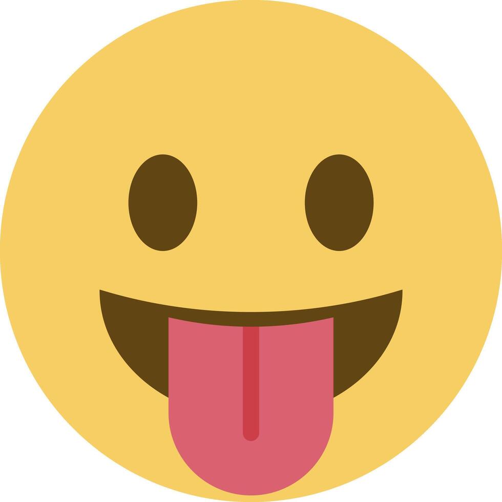 A smiling emoticion with its tongue out vector