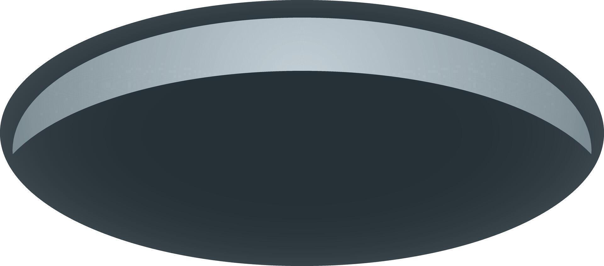 A black and white ball with a curved edge vector