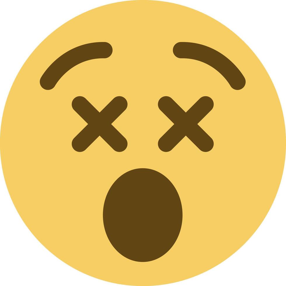 A yellow emoticion with a face and eyes vector