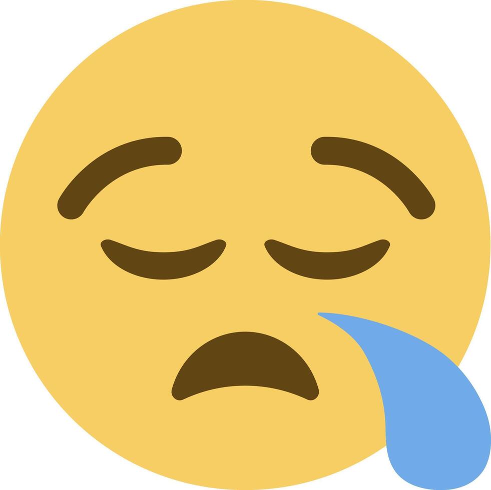Emoji crying face vector