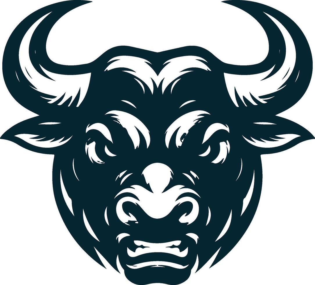 Angry bull Silhouette vector