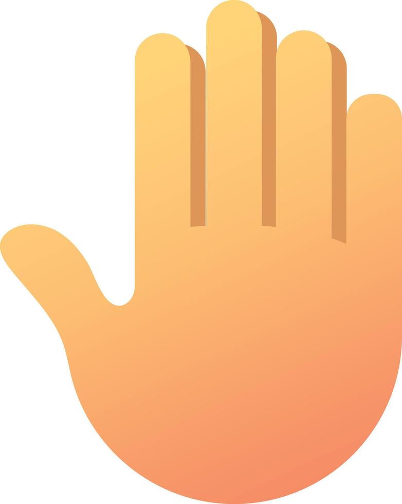 A hand with a finger up and a palm vector