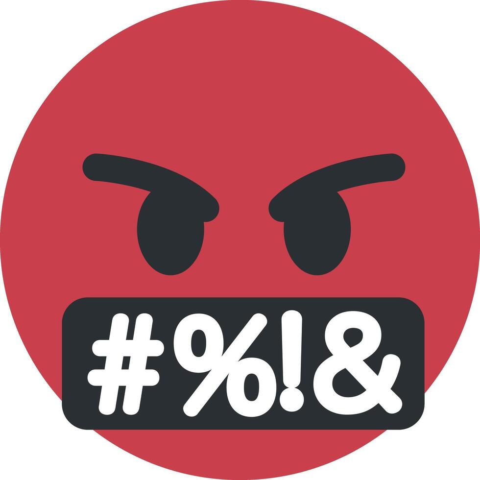 A red emoticor with the words'9 ' on it vector