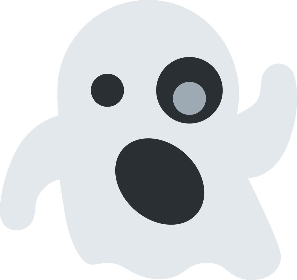 A ghost with a big black eye and a white face vector