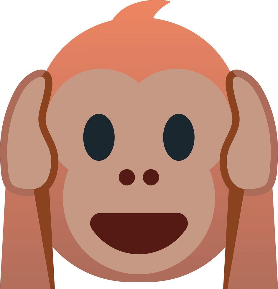 A monkey with its hands on its head vector