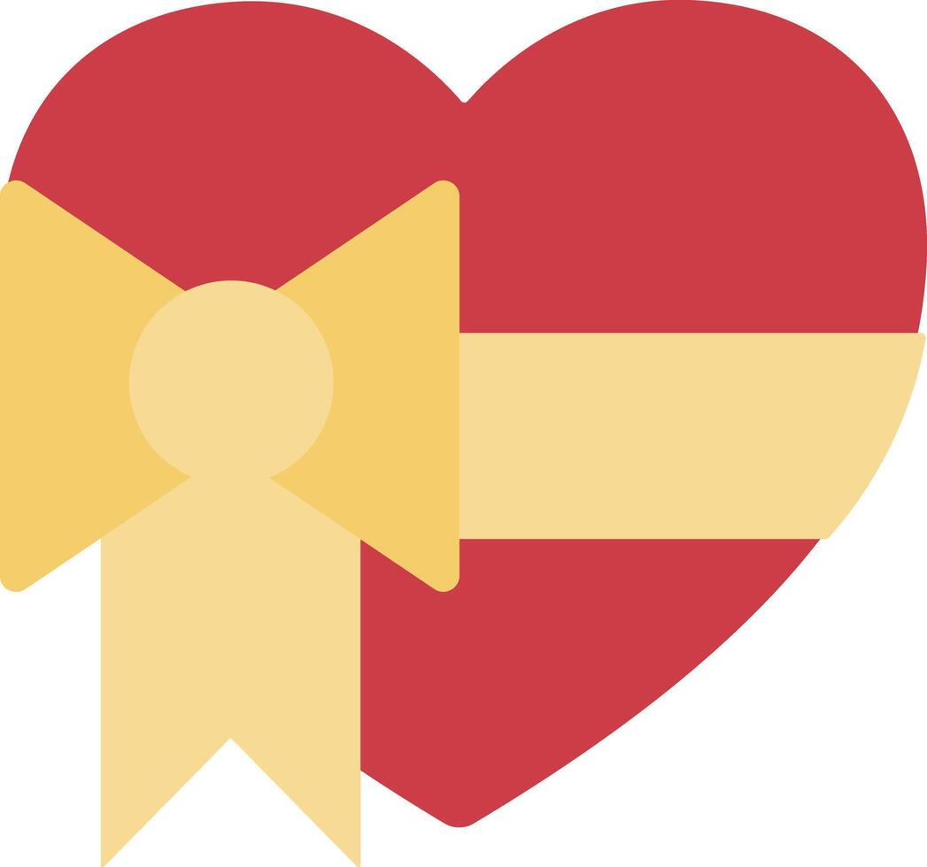 A heart with a bow and ribbon on it vector