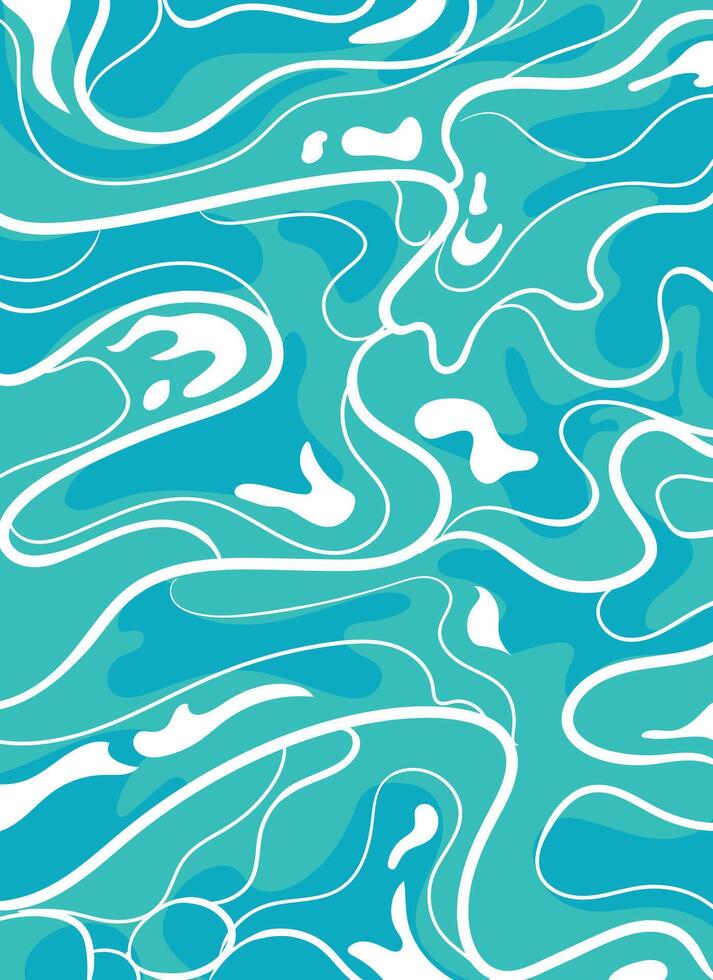 background of wavy water surface seen from above. vector
