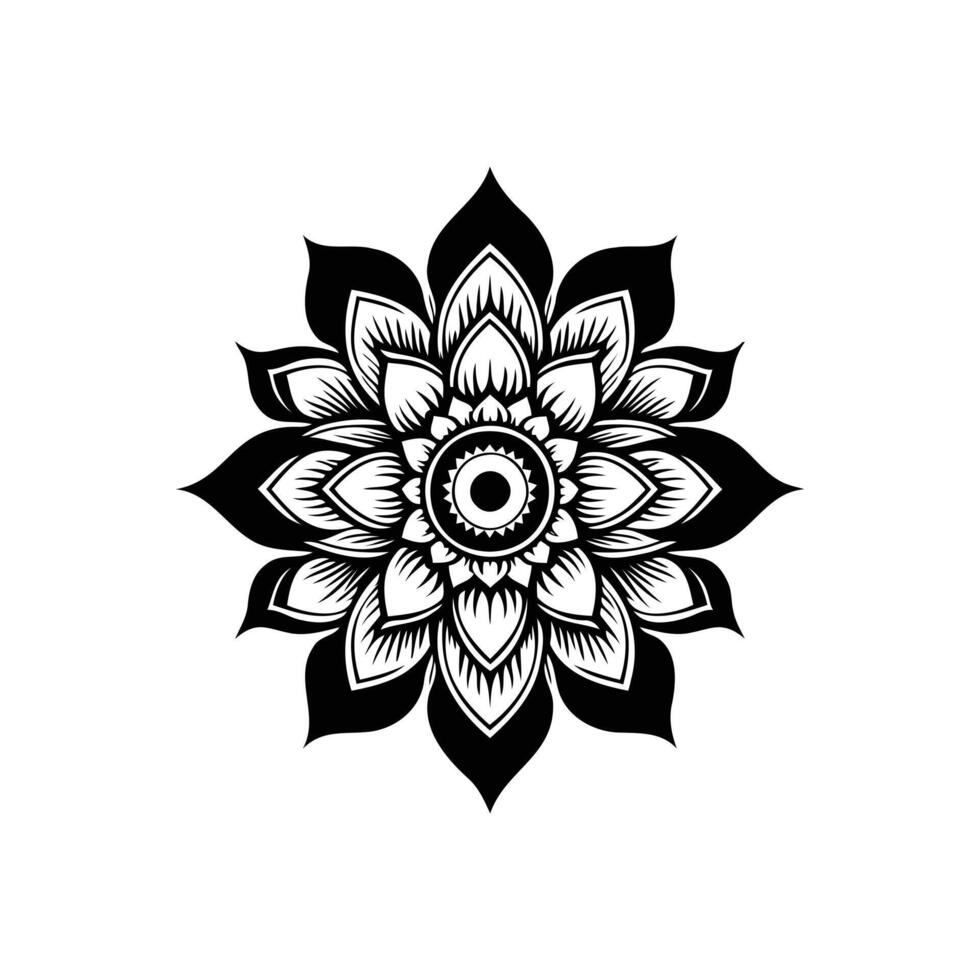 Intricate Lotus Flower Mandala Illustration for Yoga and Spiritual Projects vector