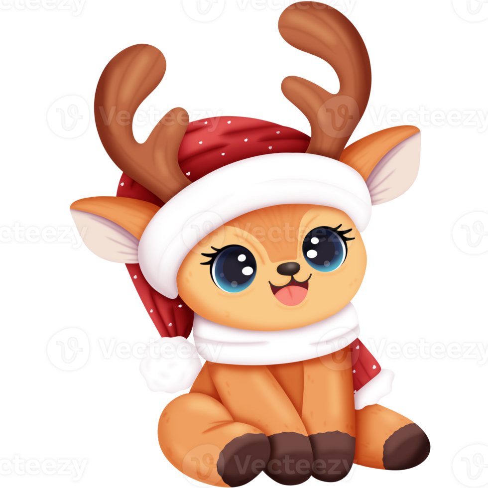 Smile deer Christmas png