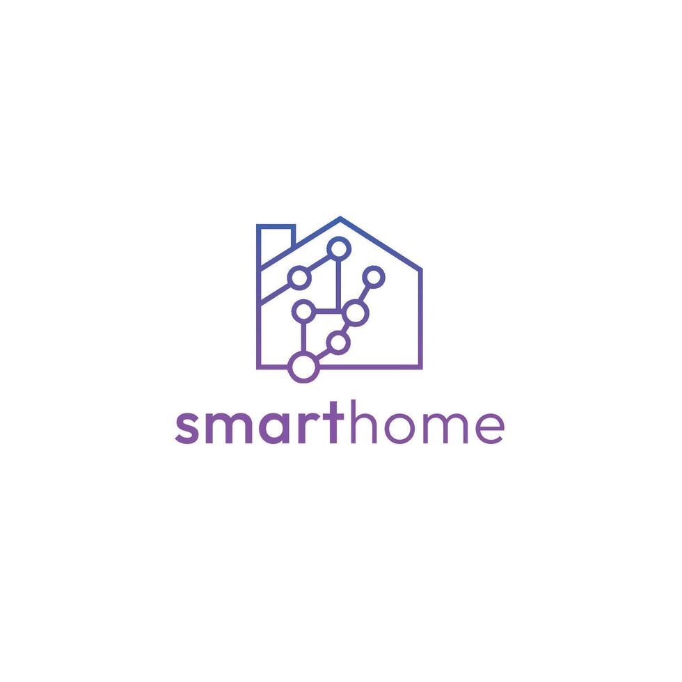 Professional Modern Smart home Logo Design Template vector