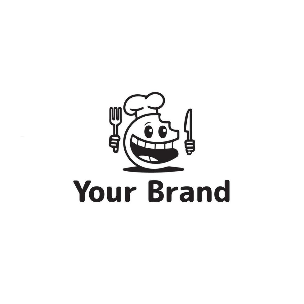 Professional Bite Food Restaurant Logo Design Template vector
