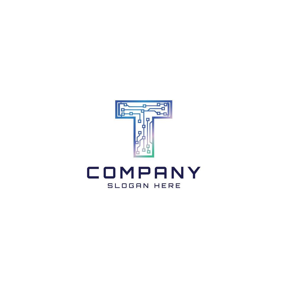 Modern Technology Logo Design vector