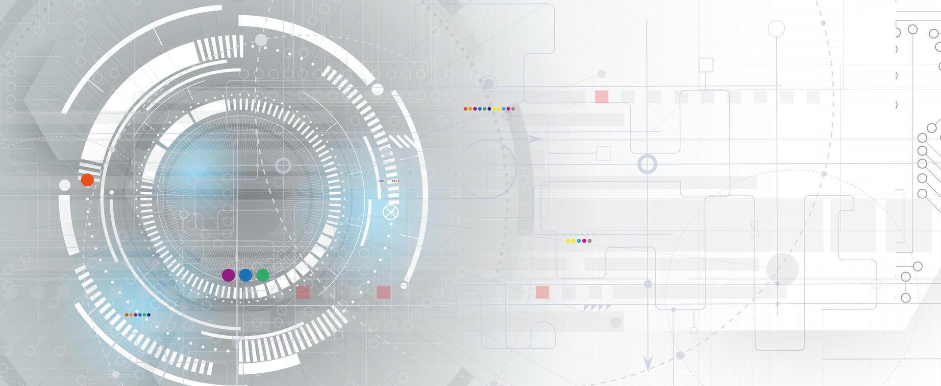 A futuristic technology background with a circular design vector