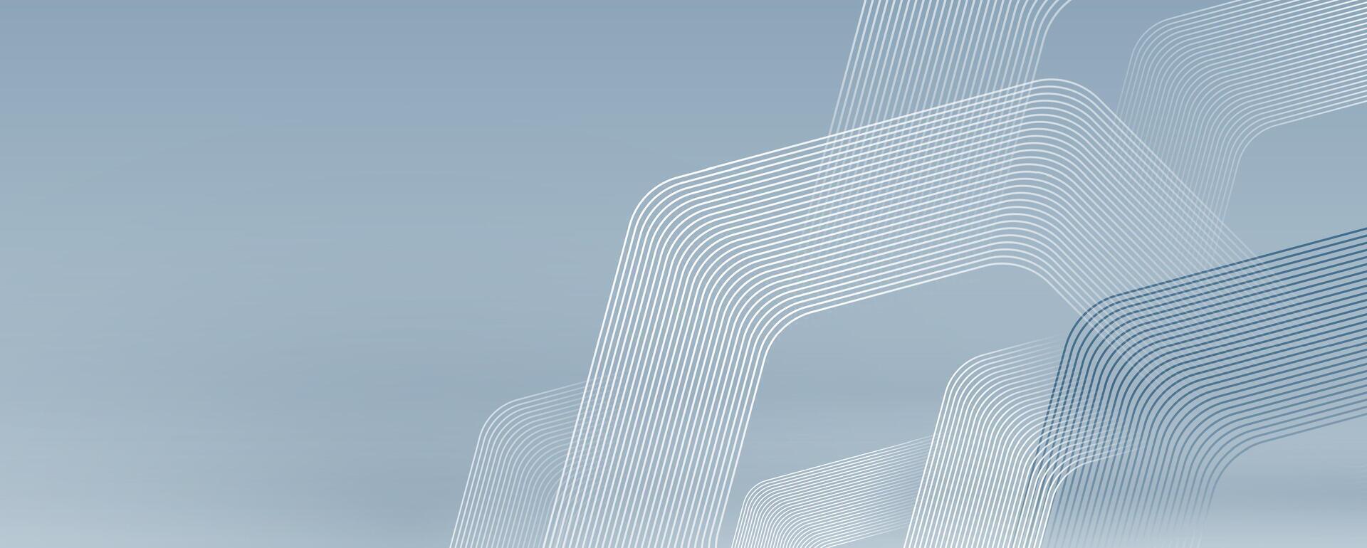 Abstract blue and white lines on a gray background vector