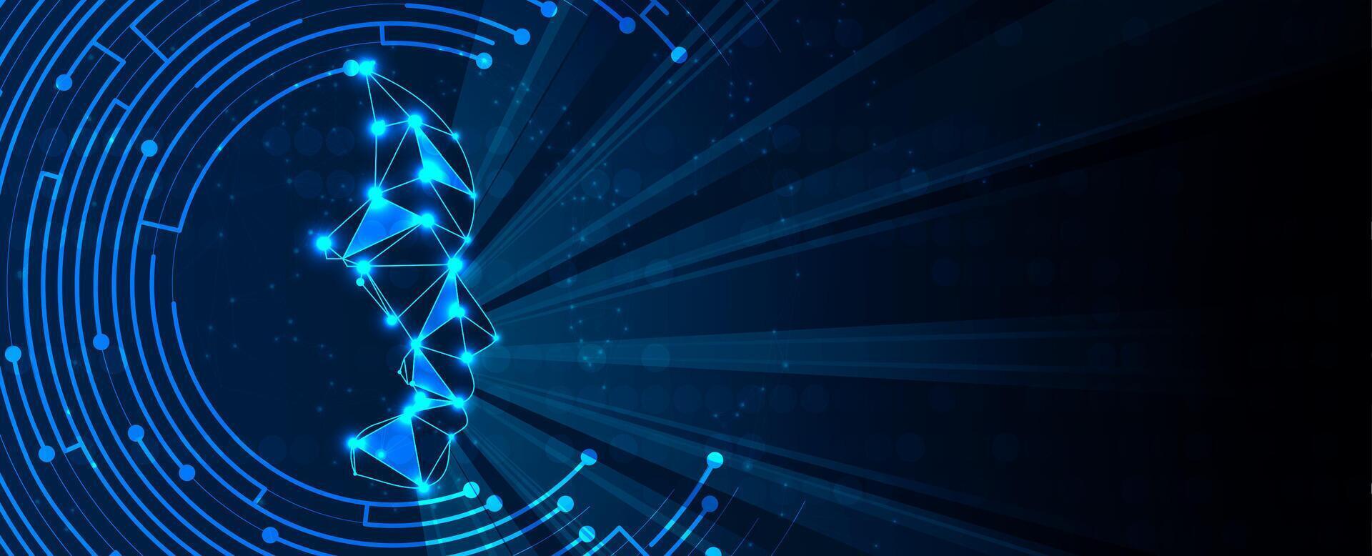 Abstract technology background with connected lines and dots vector