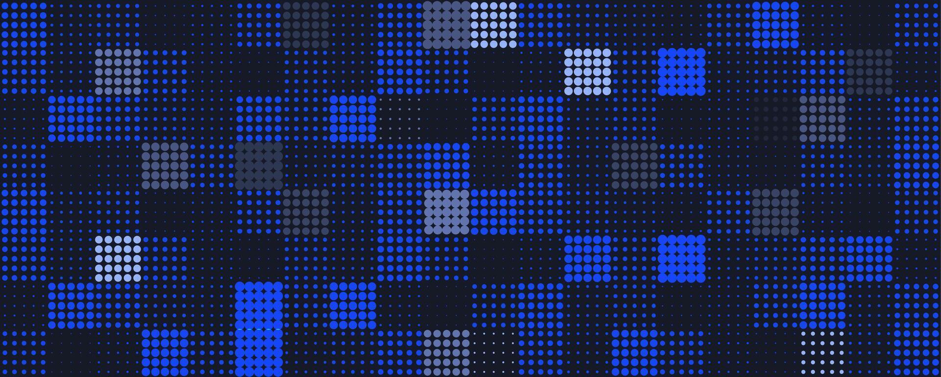 A blue and black background with squares vector