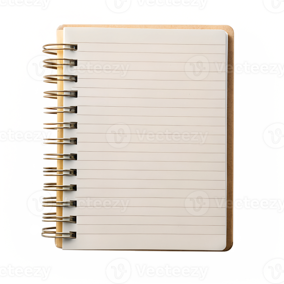caderno isolar em transparência fundo png